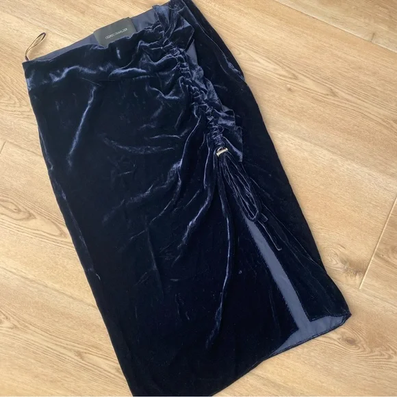 Cedric Charlier Velvet Skirt Sz 38 - Picture 2 of 8